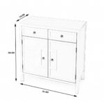 Modern Coffee Console Cabinet with Storage and Drawers