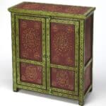 Hand Painted Floral Storage Cabinet with Shelf Meranti Wood 13 Hand Painted Floral Storage Cabinet with Shelf Meranti Wood