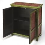 Hand Painted Floral Storage Cabinet with Shelf Meranti Wood 8 Hand Painted Floral Storage Cabinet with Shelf Meranti Wood