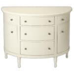 White Solid Wood Sideboard with Five Drawers and Shelves 11 White Solid Wood Sideboard with Five Drawers and Shelves