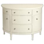 White Solid Wood Sideboard with Five Drawers and Shelves 12 White Solid Wood Sideboard with Five Drawers and Shelves
