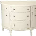 White Solid Wood Sideboard with Five Drawers and Shelves 13 White Solid Wood Sideboard with Five Drawers and Shelves