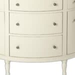 White Solid Wood Sideboard with Five Drawers and Shelves 14 White Solid Wood Sideboard with Five Drawers and Shelves