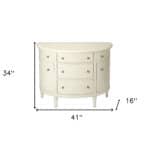 White Solid Wood Sideboard with Five Drawers and Shelves 18 White Solid Wood Sideboard with Five Drawers and Shelves