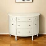 White Solid Wood Sideboard with Five Drawers and Shelves 10 White Solid Wood Sideboard with Five Drawers and Shelves