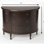 Dark Brown Solid Wood Sideboard with Five Spacious Drawers 8 Dark Brown Solid Wood Sideboard with Five Spacious Drawers