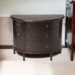 Dark Brown Solid Wood Sideboard with Five Spacious Drawers 6 Dark Brown Solid Wood Sideboard with Five Spacious Drawers