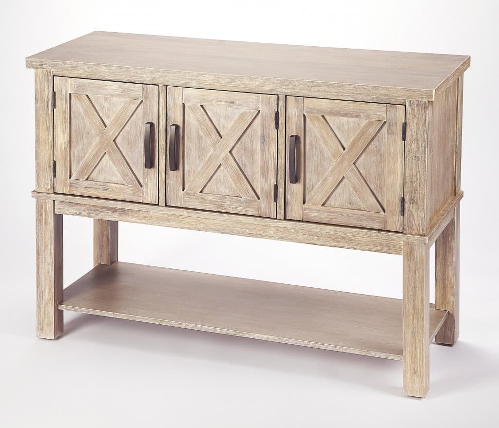 Rustic Gray Wood Buffet Cabinet with Barn Door Design 1 Rustic Gray Wood Buffet Cabinet with Barn Door Design