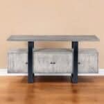 Gray Solid Wood Sideboard with Four Doors and Shelves 11 Gray Solid Wood Sideboard with Four Doors and Shelves