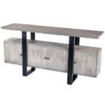Gray Solid Wood Sideboard with Four Doors and Shelves 12 Gray Solid Wood Sideboard with Four Doors and Shelves