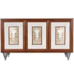 Brown Solid Wood Sideboard with Doors and Shelves (Single)