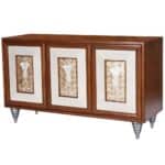 Brown Solid Wood Sideboard with Doors and Shelves (Single)