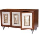 Brown Solid Wood Sideboard with Doors and Shelves (Single)