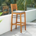 44" Low Back Indoor Outdoor Bar Stool with Footrest 13 44" Low Back Indoor Outdoor Bar Stool with Footrest