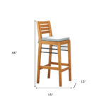 44" Low Back Indoor Outdoor Bar Stool with Footrest 18 44" Low Back Indoor Outdoor Bar Stool with Footrest