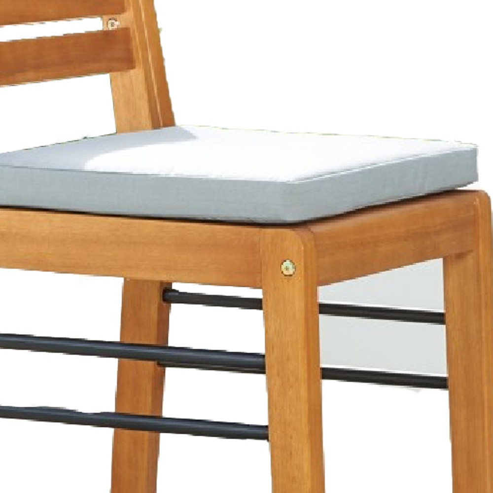 44" Low Back Indoor Outdoor Bar Stool with Footrest 2 44" Low Back Indoor Outdoor Bar Stool with Footrest - Image 2