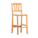 48" Brown Low Back Indoor Outdoor Bar Stool With Footrest