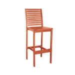 49" Tan Indoor Outdoor Bar Stool With Footrest