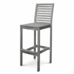 49" Gray Rustic Indoor Outdoor Bar Stool With Footrest 8 49" Gray Rustic Indoor Outdoor Bar Stool With Footrest