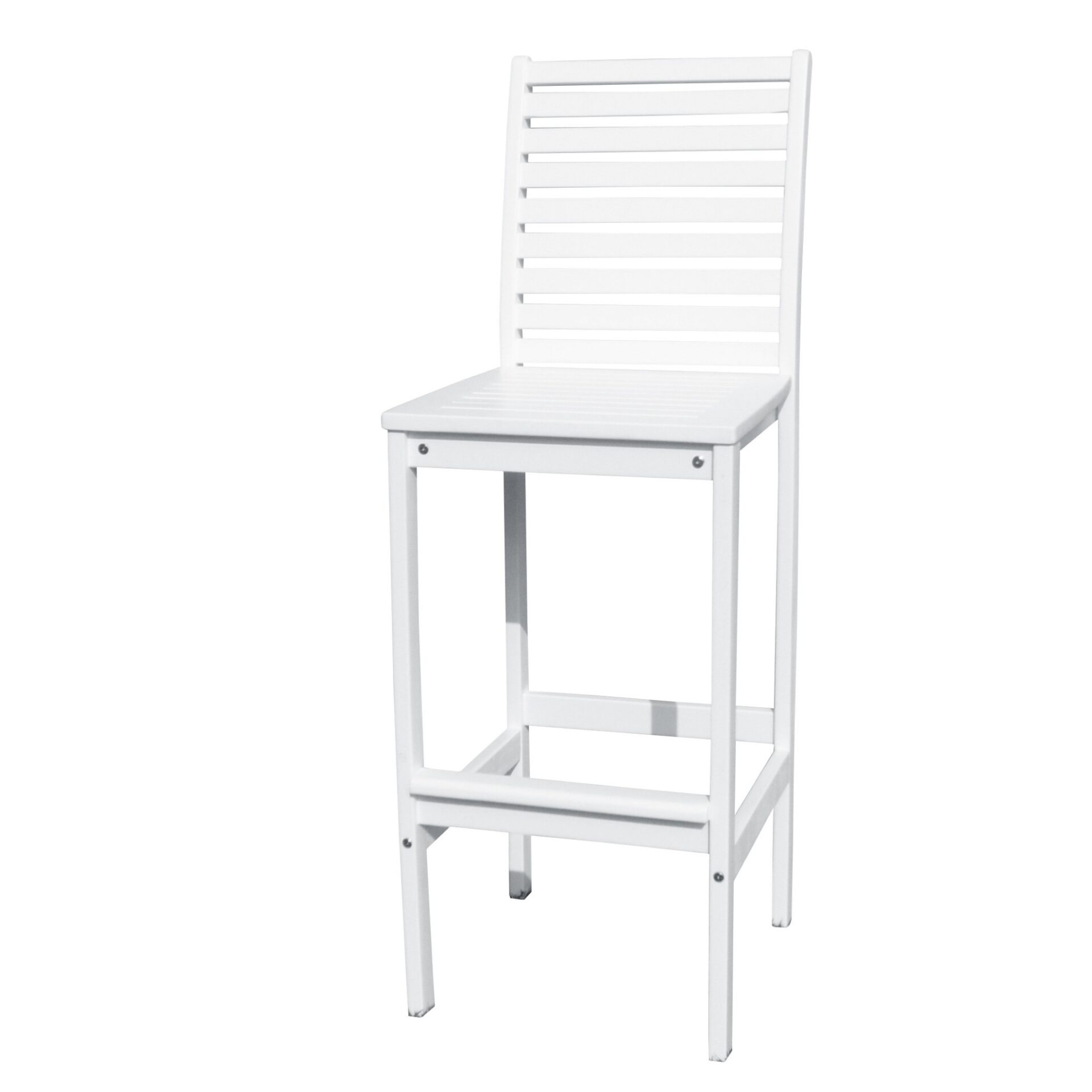 49" White Modern Indoor Outdoor Bar Stool with Full Back 1 49" White Modern Indoor Outdoor Bar Stool with Full Back