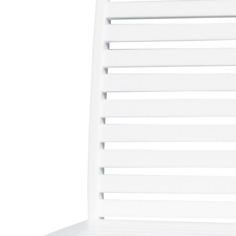 49" White Modern Indoor Outdoor Bar Stool with Full Back 4 49" White Modern Indoor Outdoor Bar Stool with Full Back - Image 4