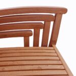 Brown Stacking Armchairs, Durable Wood Design, Set of 2