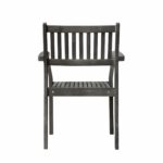 Distressed Stackable Wood Armchairs, Mold-Resistant Finish, Set of 2