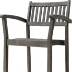 Distressed Stackable Wood Armchairs, Mold-Resistant Finish, Set of 2