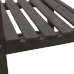 Distressed Grey Outdoor Armchair with Slatted Seat and Cross Back