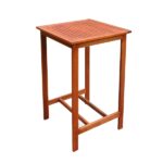 24" Brown Solid Wood Square Outdoor Bar Table 10 24" Brown Solid Wood Square Outdoor Bar Table