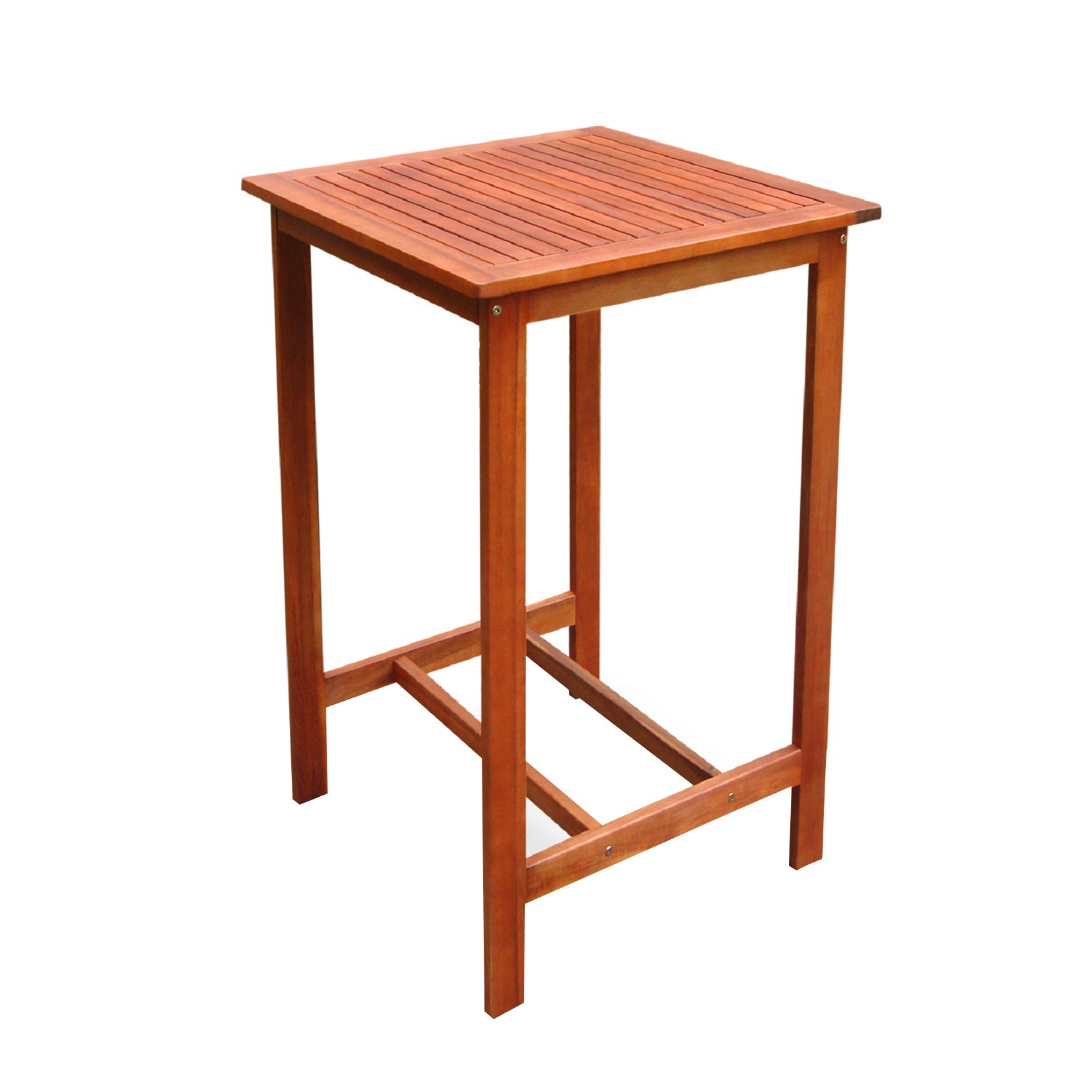 24" Brown Solid Wood Square Outdoor Bar Table 1 24" Brown Solid Wood Square Outdoor Bar Table