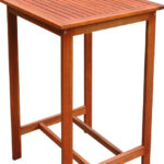 24" Brown Solid Wood Square Outdoor Bar Table 16 24" Brown Solid Wood Square Outdoor Bar Table