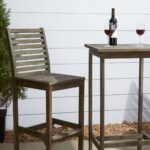 24" Gray Solid Wood Square Outdoor Bar Table 15 24" Gray Solid Wood Square Outdoor Bar Table
