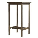 24" Gray Solid Wood Square Outdoor Bar Table 9 24" Gray Solid Wood Square Outdoor Bar Table