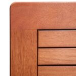 35" Natural Square Solid Wood Outdoor Table with Umbrella Hole