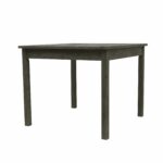 35" Dark Grey Wooden Stacking Table with Umbrella Hole