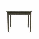 35" Dark Grey Wooden Stacking Table with Umbrella Hole