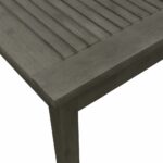 35" Dark Grey Wooden Stacking Table with Umbrella Hole