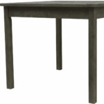 35" Dark Grey Wooden Stacking Table with Umbrella Hole