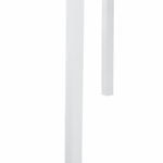 White Wooden Stacking Table with Slatted Top and Umbrella Hole