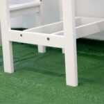 24" White Solid Wood Square Outdoor Bar Table 12 24" White Solid Wood Square Outdoor Bar Table