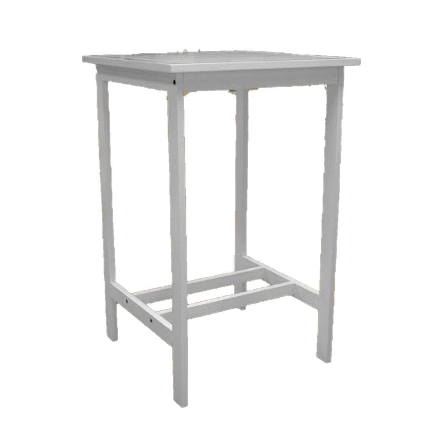 24" White Solid Wood Square Outdoor Bar Table 1 24" White Solid Wood Square Outdoor Bar Table