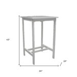 24" White Solid Wood Square Outdoor Bar Table 14 24" White Solid Wood Square Outdoor Bar Table