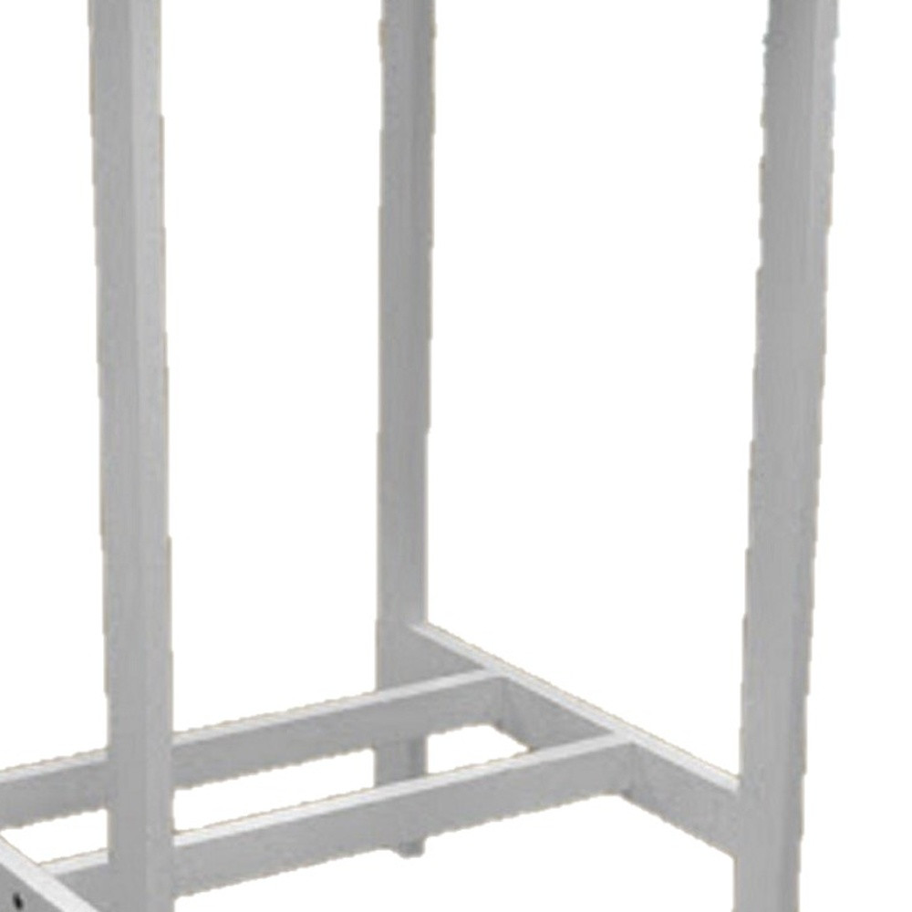 24" White Solid Wood Square Outdoor Bar Table 2 24" White Solid Wood Square Outdoor Bar Table - Image 2