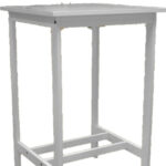 24" White Solid Wood Square Outdoor Bar Table 10 24" White Solid Wood Square Outdoor Bar Table