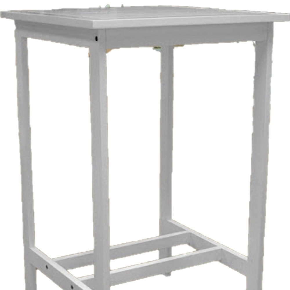 24" White Solid Wood Square Outdoor Bar Table 3 24" White Solid Wood Square Outdoor Bar Table - Image 3