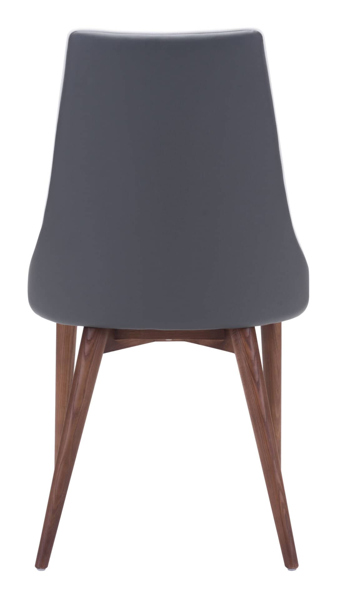 Slim Wing Back Dining Chairs in Dark Gray with Walnut Legs (Set of 2) 5 Slim Wing Back Dining Chairs in Dark Gray with Walnut Legs (Set of 2) - Image 5
