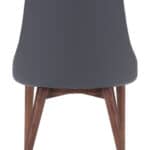Slim Wing Back Dining Chairs in Dark Gray with Walnut Legs (Set of 2) 12 Slim Wing Back Dining Chairs in Dark Gray with Walnut Legs (Set of 2)