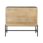 Natural Solid Wood Sideboard with Glass Doors and Shelves 12 Natural Solid Wood Sideboard with Glass Doors and Shelves