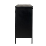 Contemporary Black Iron Sideboard with Glass Doors and Shelves 15 Contemporary Black Iron Sideboard with Glass Doors and Shelves